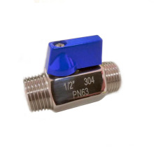 SUS304/316 stainless steel External thread connection DN20 DN25 DN32 15mm mini ball valve